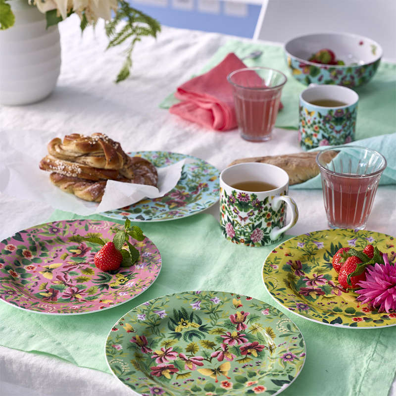 Ikebana Side Plates, Set Of 4