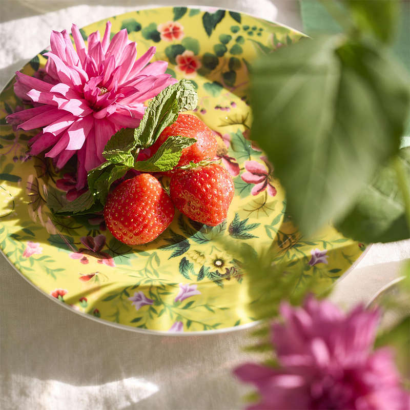 Ikebana Side Plates, Set Of 4