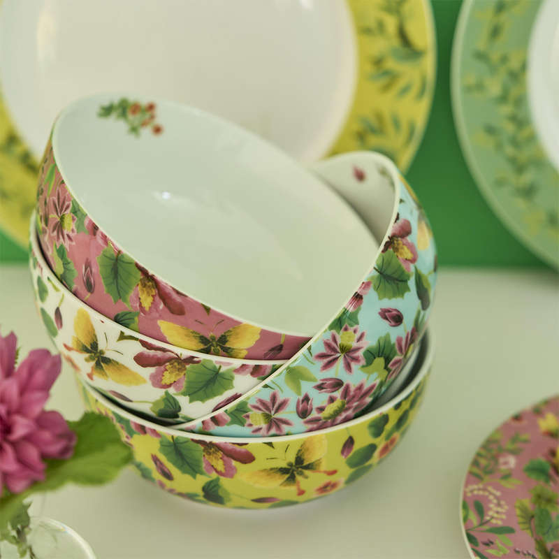 Ikebana Cereal Bowls, Set Of 4