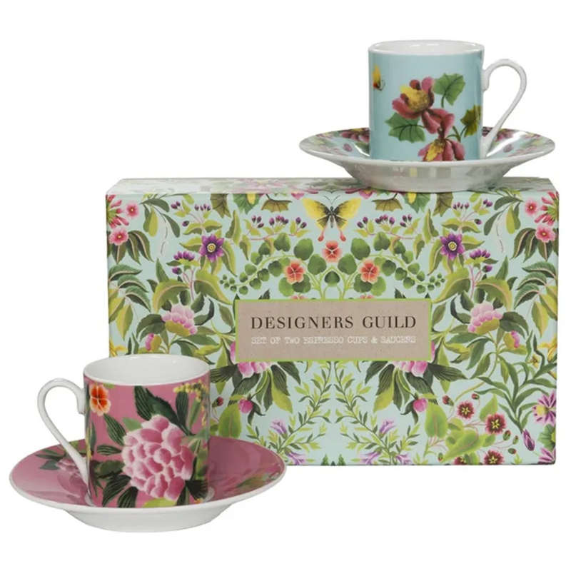Ikebana Espresso Cup & Saucer, Set Of 2