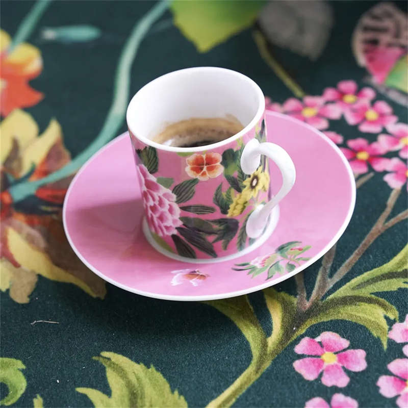 Ikebana Espresso Cup & Saucer, Set Of 2