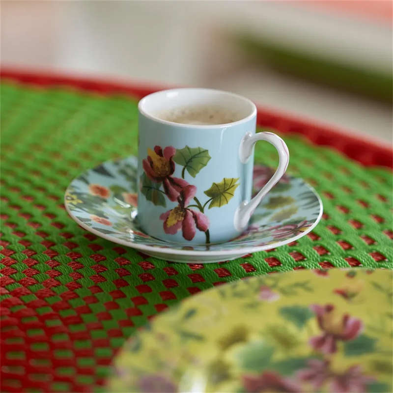 Ikebana Espresso Cup & Saucer, Set Of 2