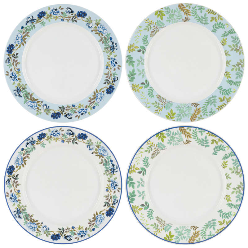 Porcelaine De Chine Dinner Plates, Set Of 4