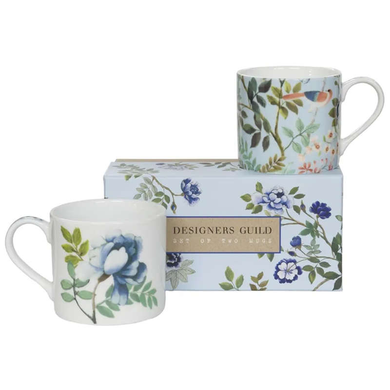 Porcelaine De Chine Mugs, Set Of 2
