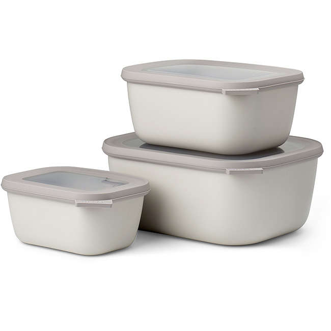 Cirqula Deep Rectangular Multi Bowl Set, 3pc