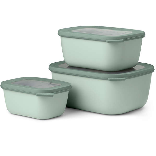 Cirqula Deep Rectangular Multi Bowl Set, 3pc