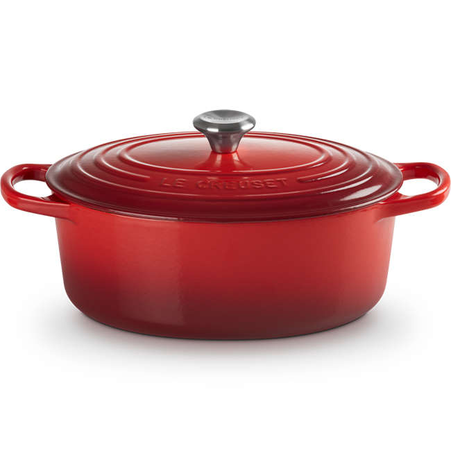 Signature 31cm Oval Cast Iron Casserole, 6.3L