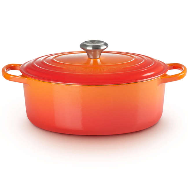 Signature 31cm Oval Cast Iron Casserole, 6.3L
