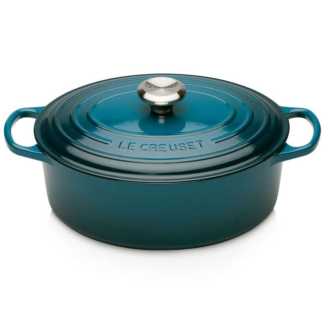 Signature 31cm Oval Cast Iron Casserole, 6.3L