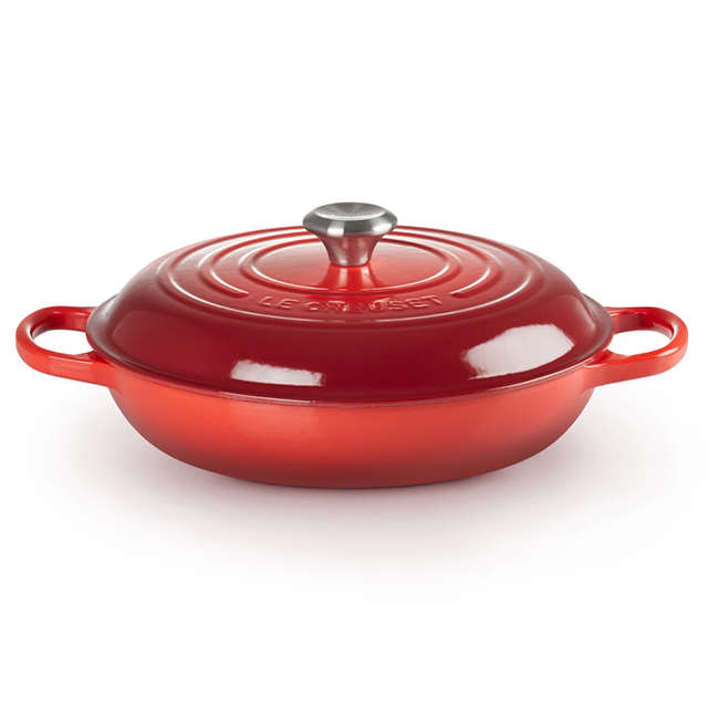 Signature 30cm Cast Iron Shallow Casserole, 3.5L