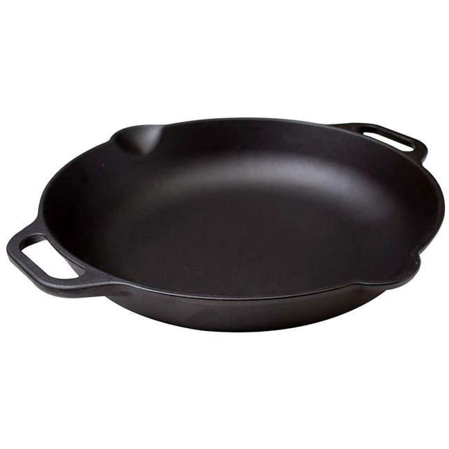 Enamelled Cast Iron Skillet With Helper Handles, 33cm