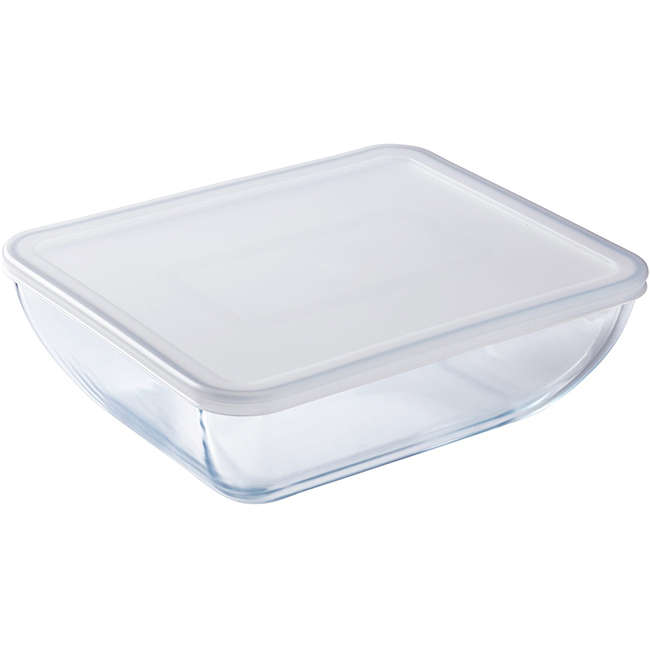 Daily Rectangular Dish With Plastic Lid