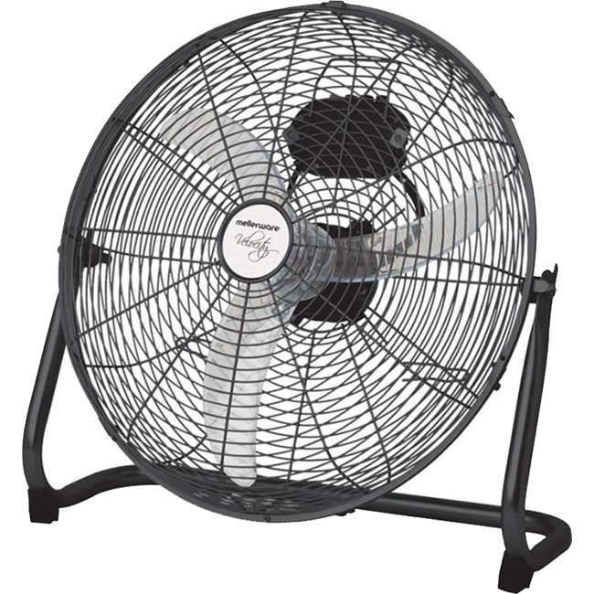 Velocity Black Steel Floor Fan