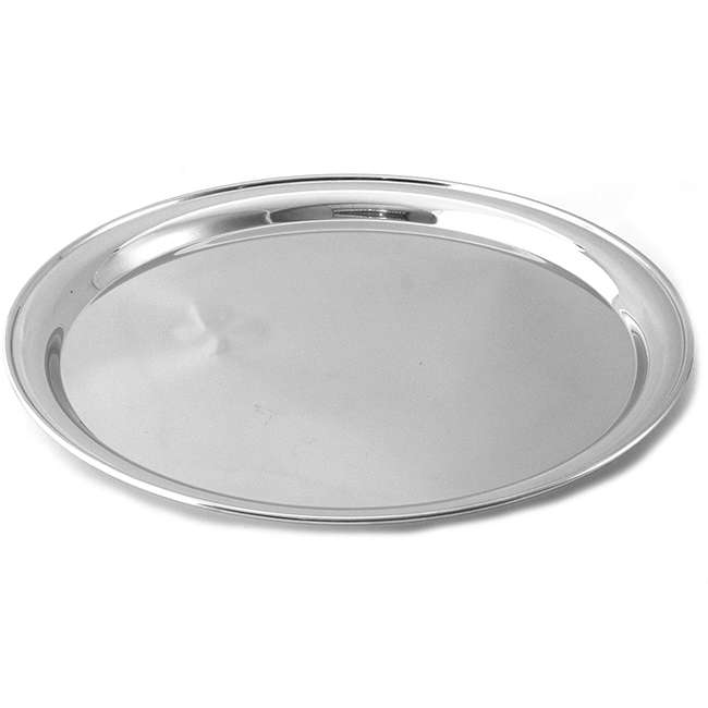 Stainless Steel Round Tray, 35cm