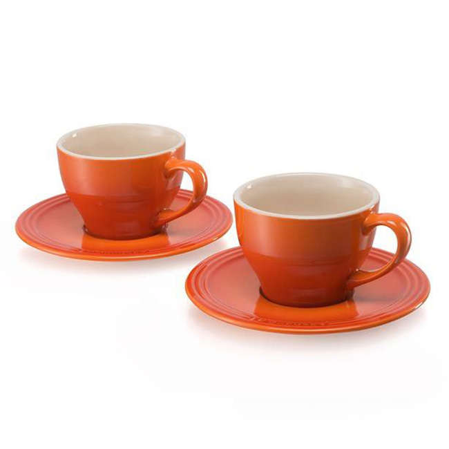 Cappuccino Cup And Saucer, Set of 2
