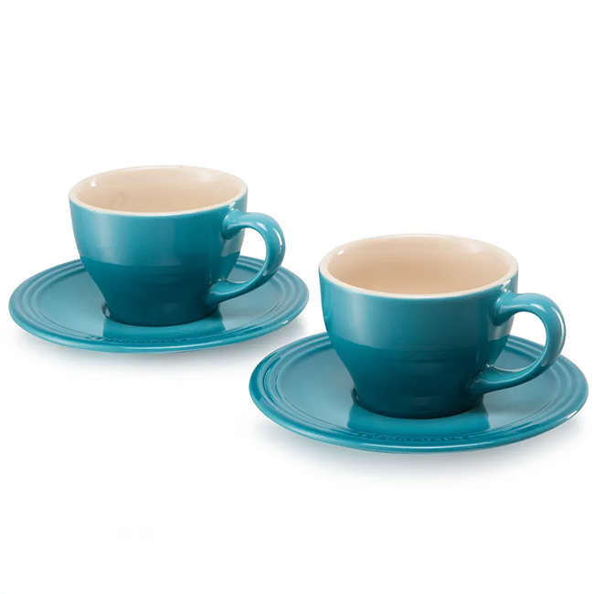 Cappuccino Cup And Saucer, Set of 2