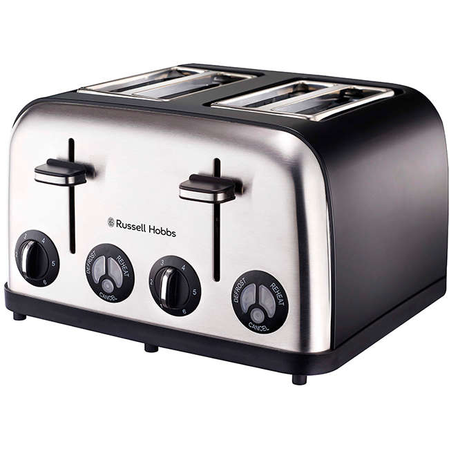 Matte Black 4 Slice Toaster