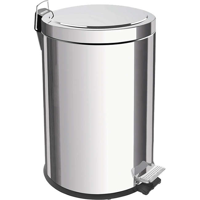 Polished Stainless Steel Step Pedal Bin