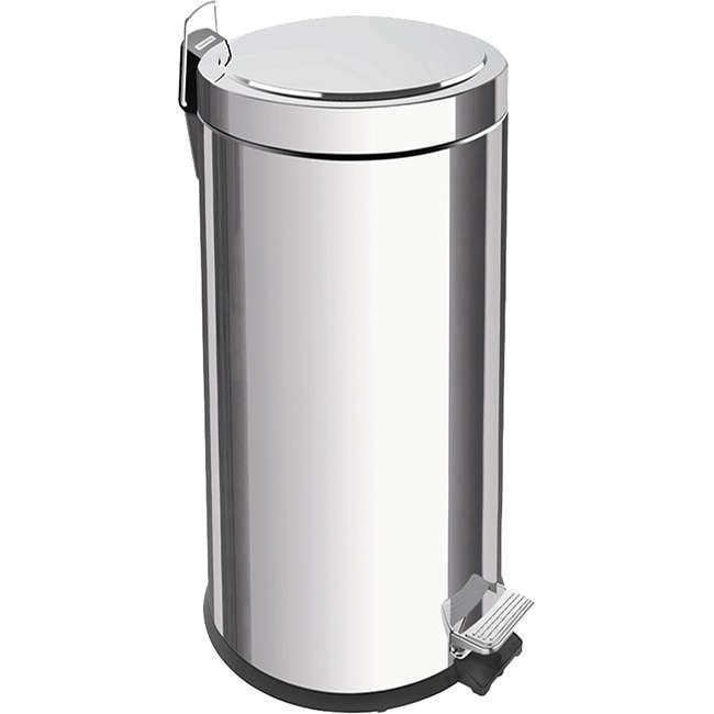 Polished Stainless Steel Step Pedal Bin