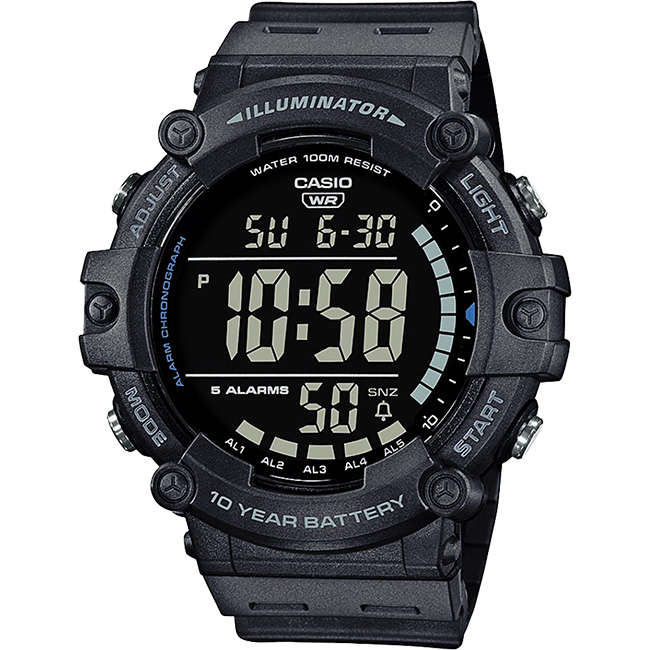 Standard Men's 100m Digital Wrist Watch, AE-1500WH