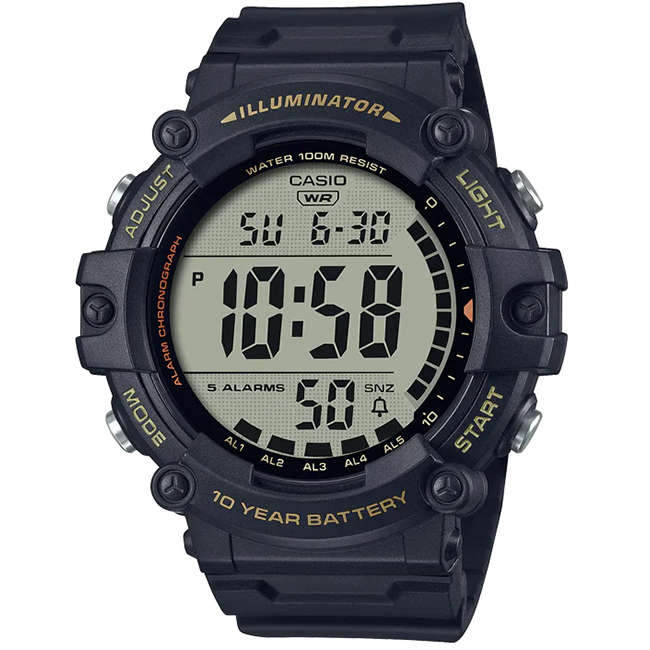 Standard Men's 100m Digital Wrist Watch, AE-1500WHX