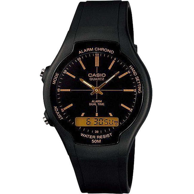 Standard 50m Men's AnaDigi Wrist Watch, AW-90H
