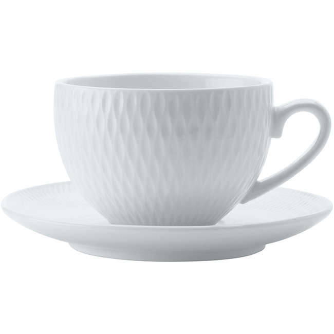 White Basics Diamonds Demi Cup & Saucer, 90ml