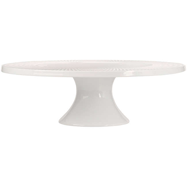 White Basics Diamonds Footed Cake Stand