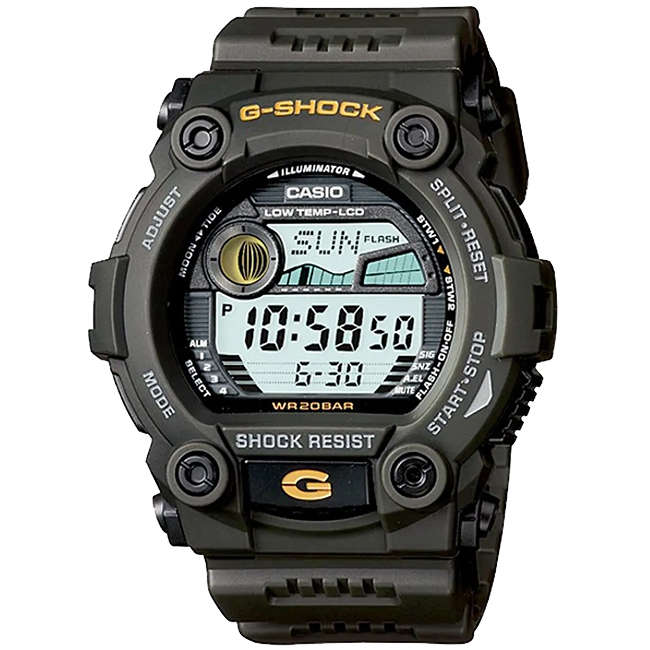 G-Shock Men's 200m Digital Moon Tide Wrist Watch, G-7900
