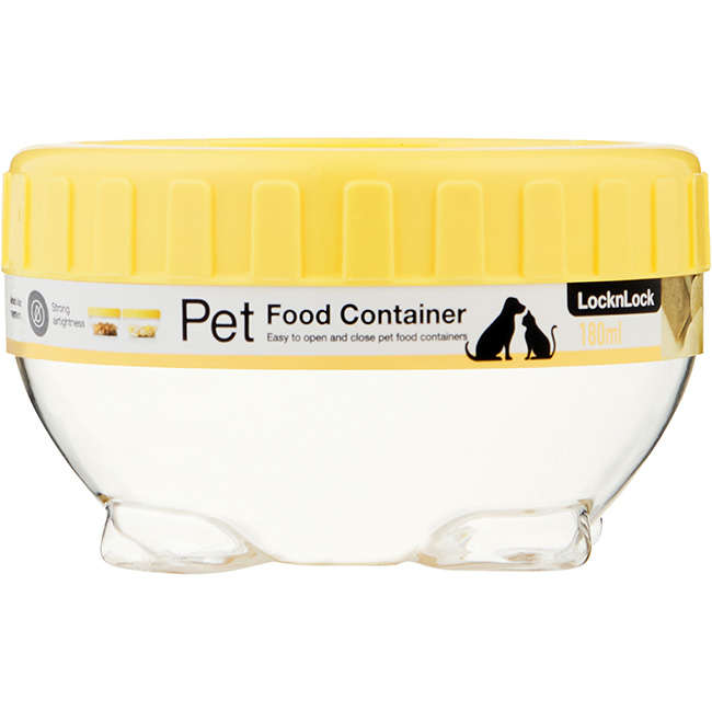 Pet Pet Round Wet Or Dry Interlocking Food Container