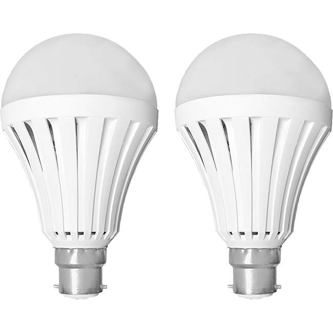 IntelliGent Loadshedding Rechargeable Smart LED Light Bulb, Set Of 2