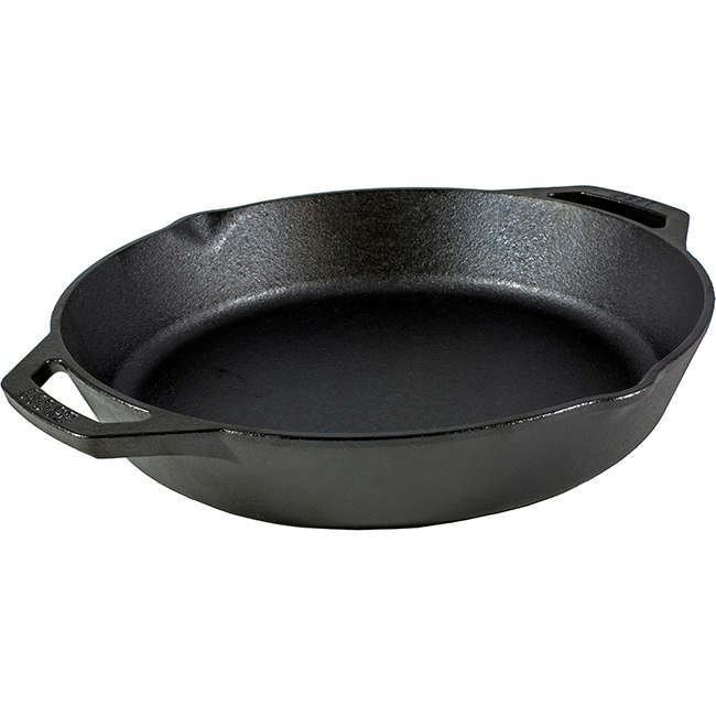 Seasoned Cast Iron Dual Handle Pan