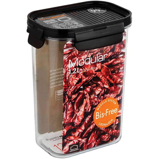 Modular Rectangular Storage Container With Lid