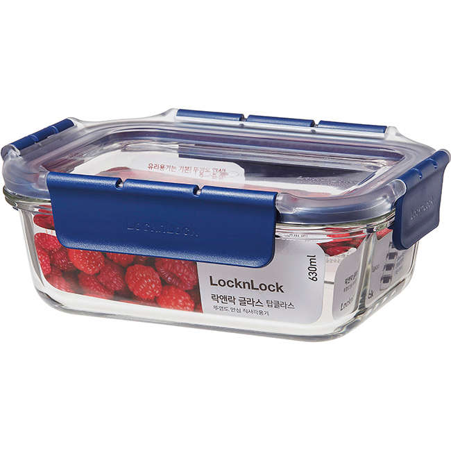 Top Class Glass Rectangular Storage Container With Lid