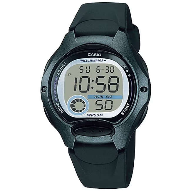 Standard Women's 50m Digital Wrist Watch, LW-200