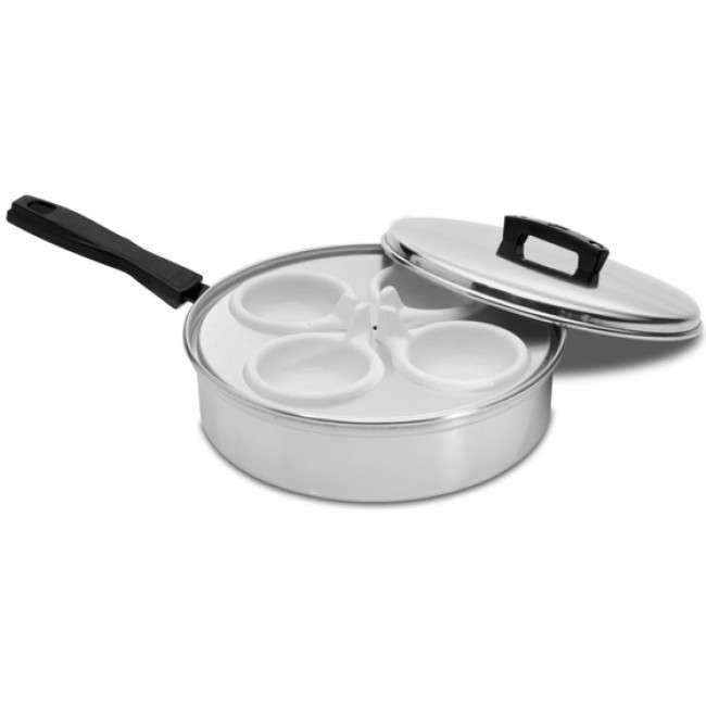 4 Cup Aluminium Egg Poacher, 21cm