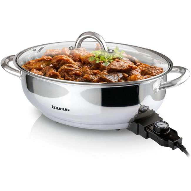 Inox Torrat Stainless Steel Electric Frying Pan, 12.8L