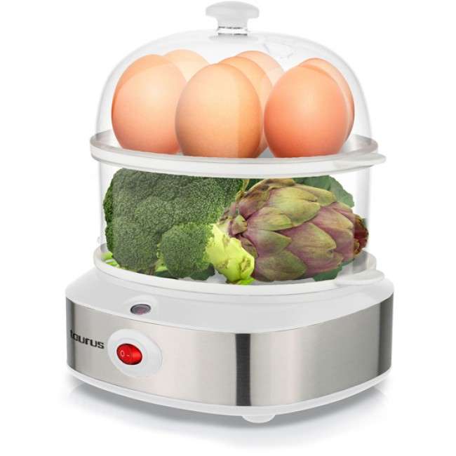 Double Layer Egg Boiler & Steamer
