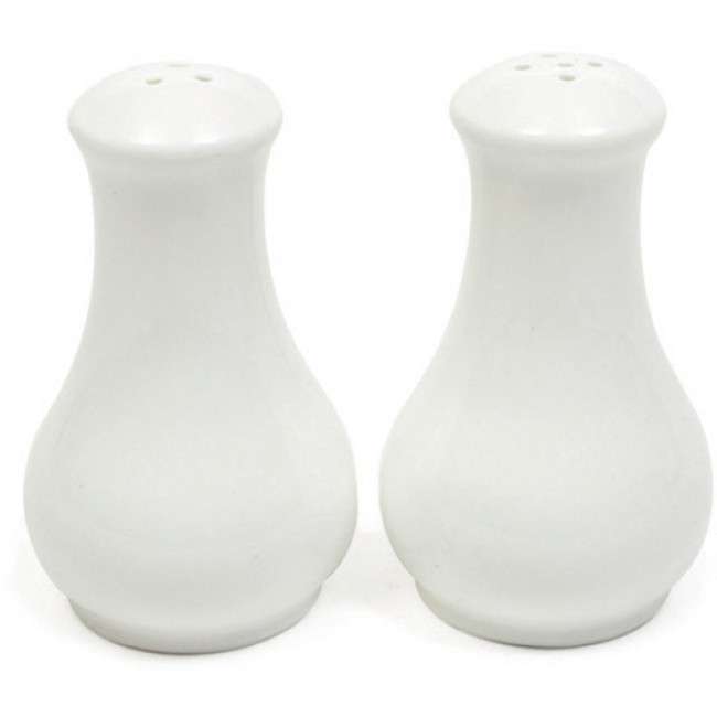 White Basics Fluted Salt & Pepper Set