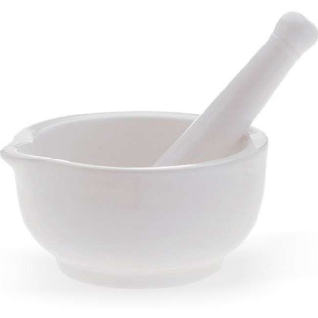 White Basics Mortar & Pestle, 12cm