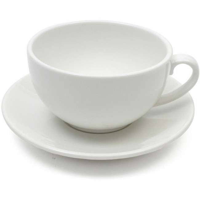 White Basics Cappuccino Cup & Saucer