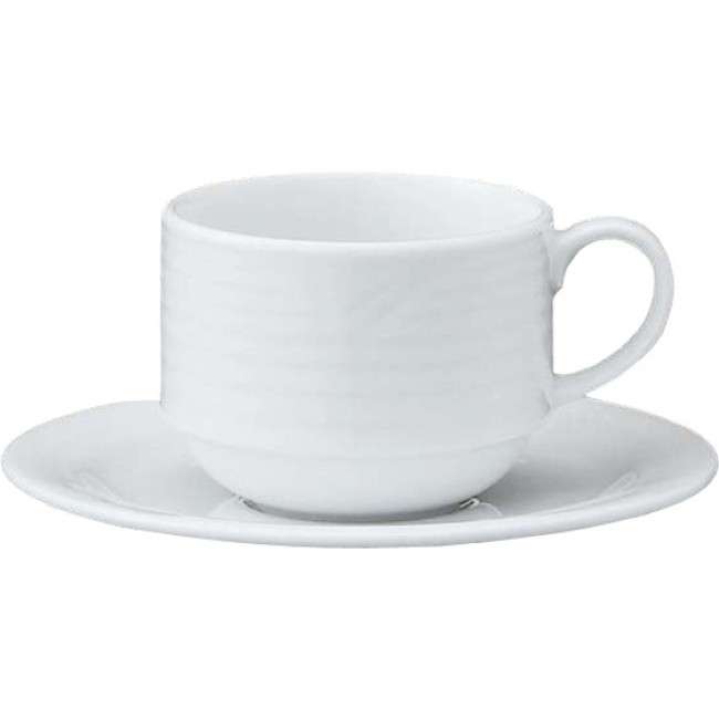 Arctic White Stacking Cup & Saucer