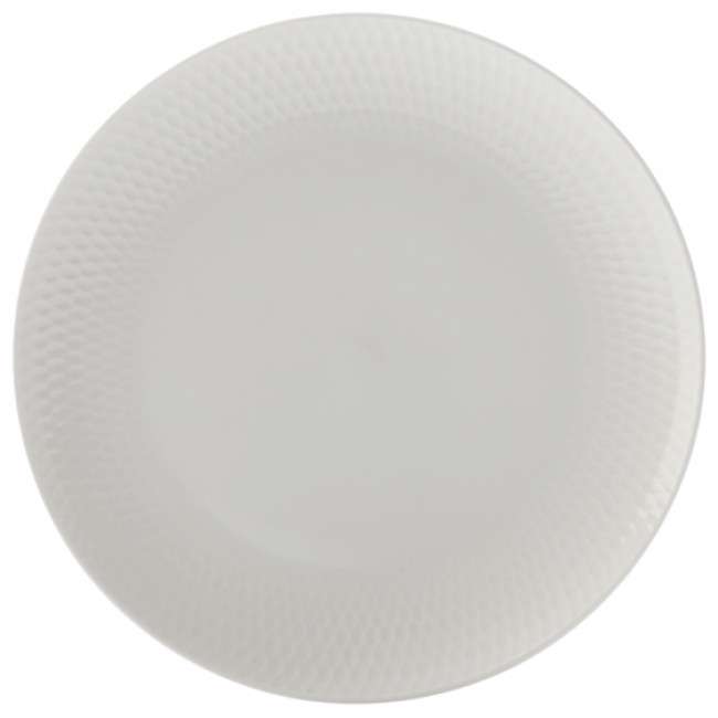 White Basics Diamonds Coupe Side Plate, 18cm