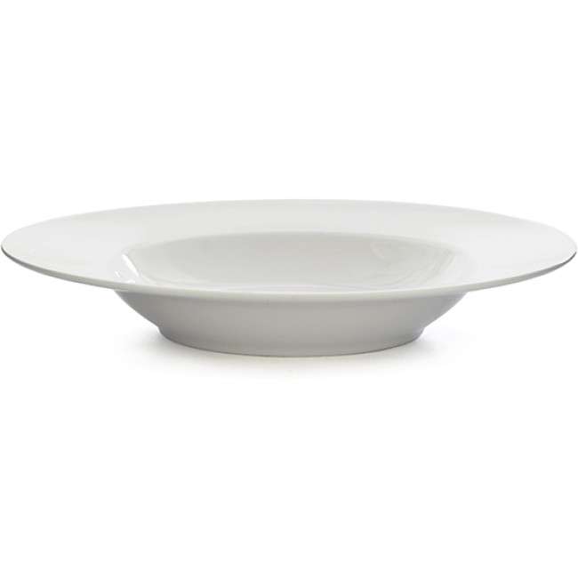 Just White Rim Soup Bowl, 22cm