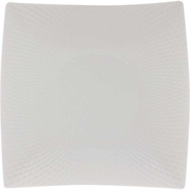 White Basics Diamonds Square Side Plate, 18.5cm