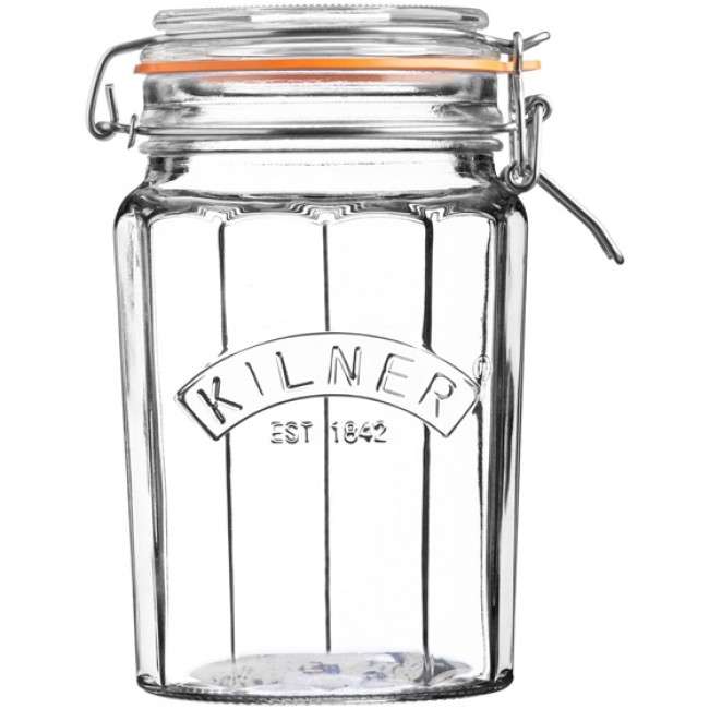 Facetted Clip Top Jar, 950ml