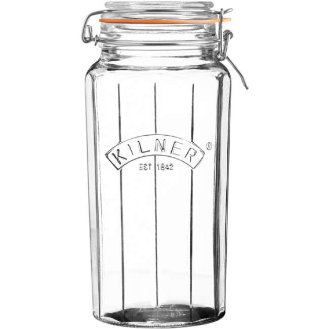 Faceted Clip Top Jar, 1.8L
