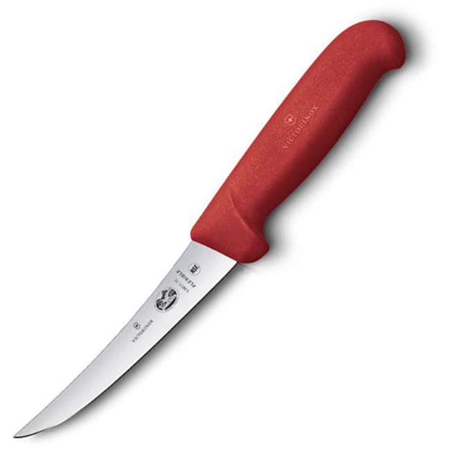 Fibrox Curved Boning Knife, Red