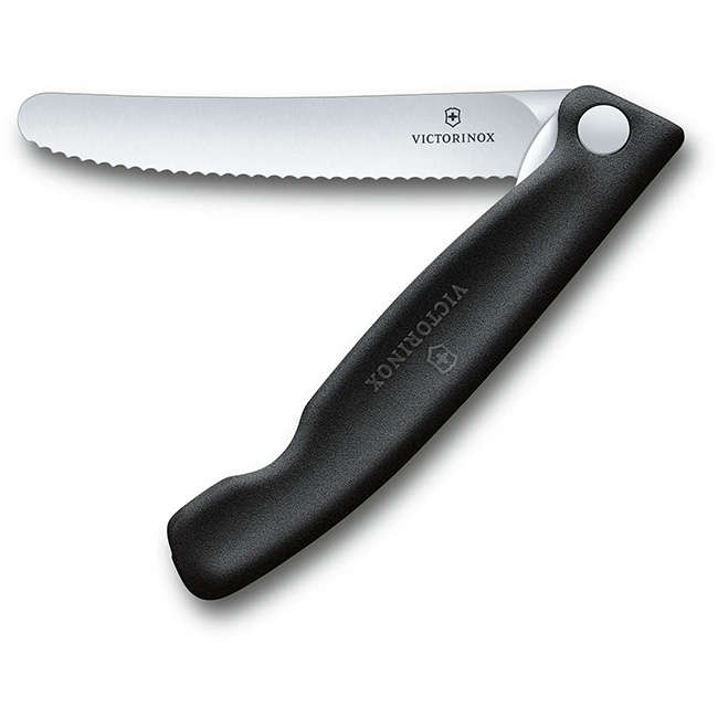 Swiss Classic Foldable Serrated Paring Knife, 11cm