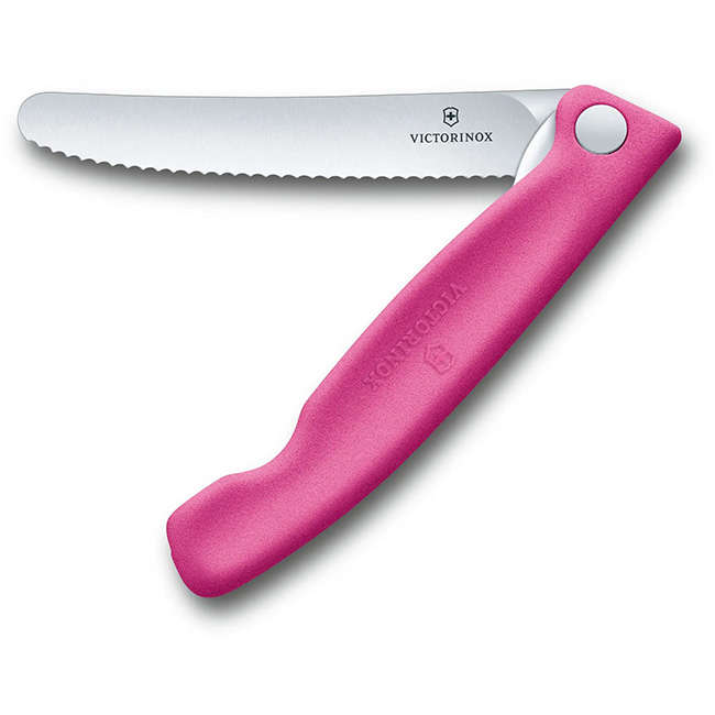 Swiss Classic Foldable Serrated Paring Knife, 11cm